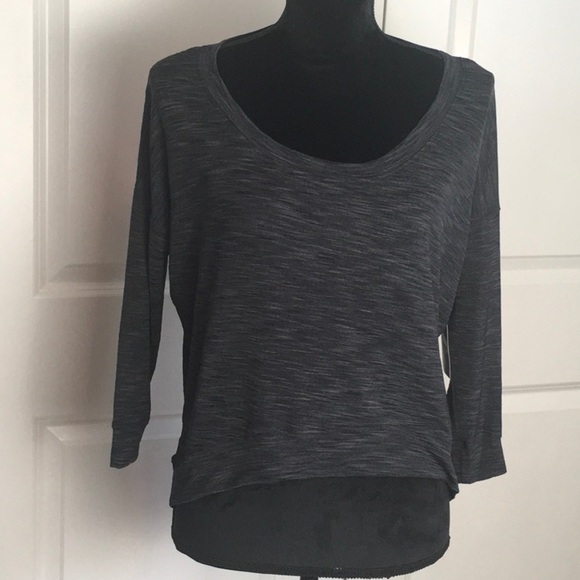 FREE Press Charcoal High Low Top - Picture 1 of 8